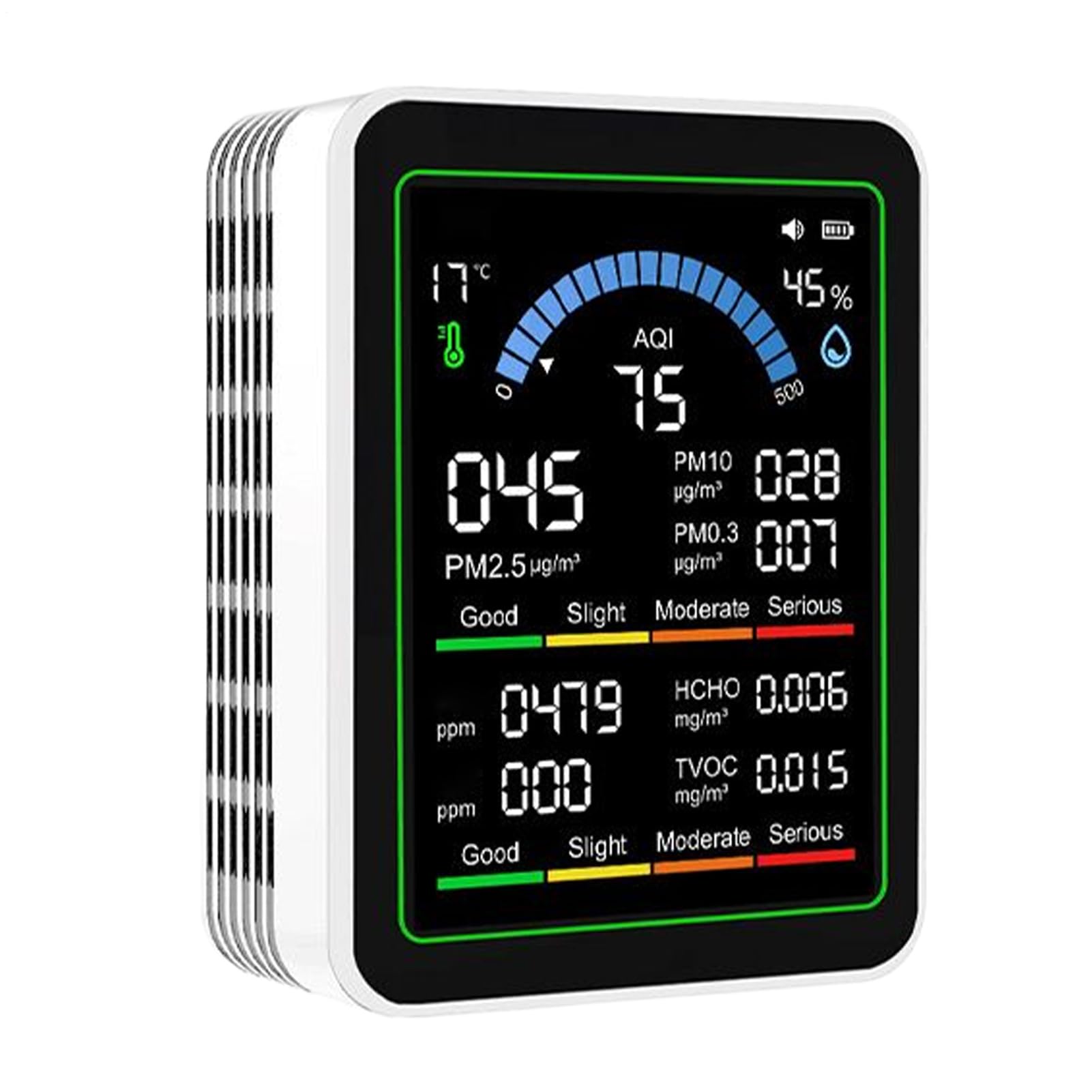 Moniteur de qualité de l'air intérieur extérieur et capteur nomade
