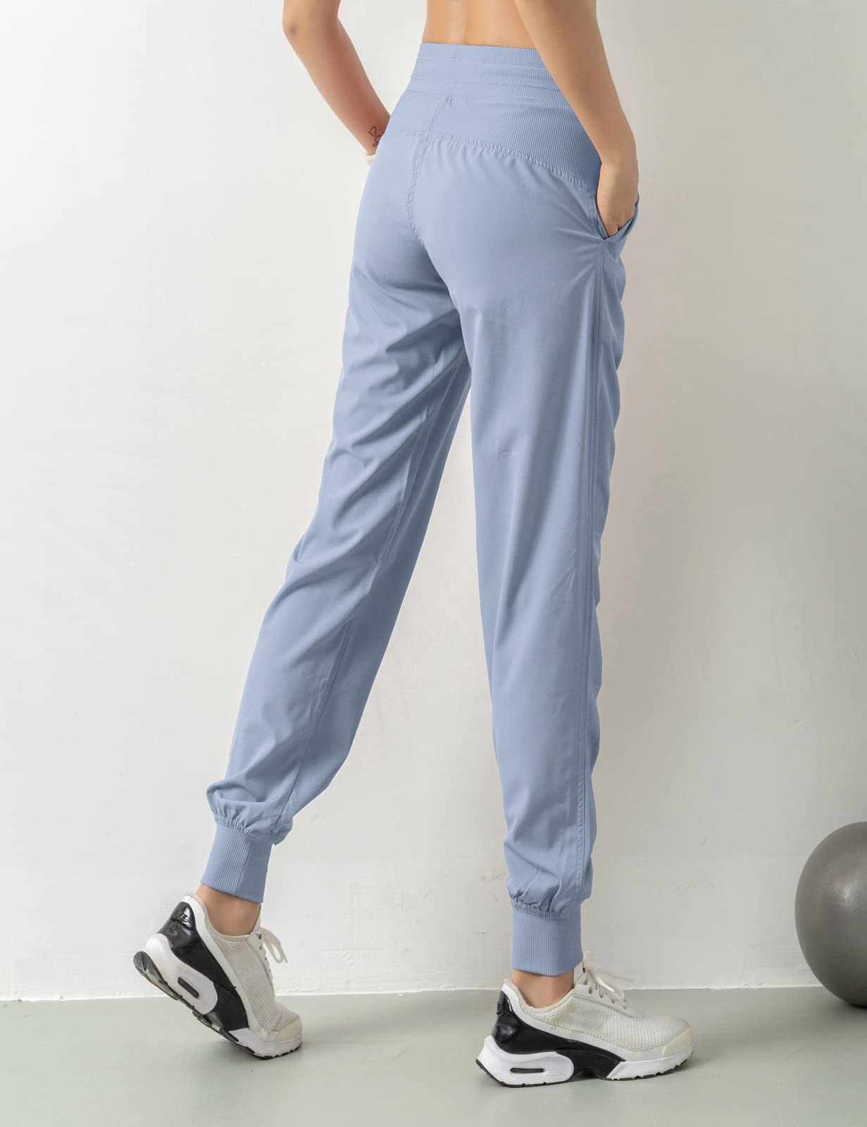 TOPLAZA Pantaloni Sportivi Joggers Donna Pieghettato Vita Alta con Tasche