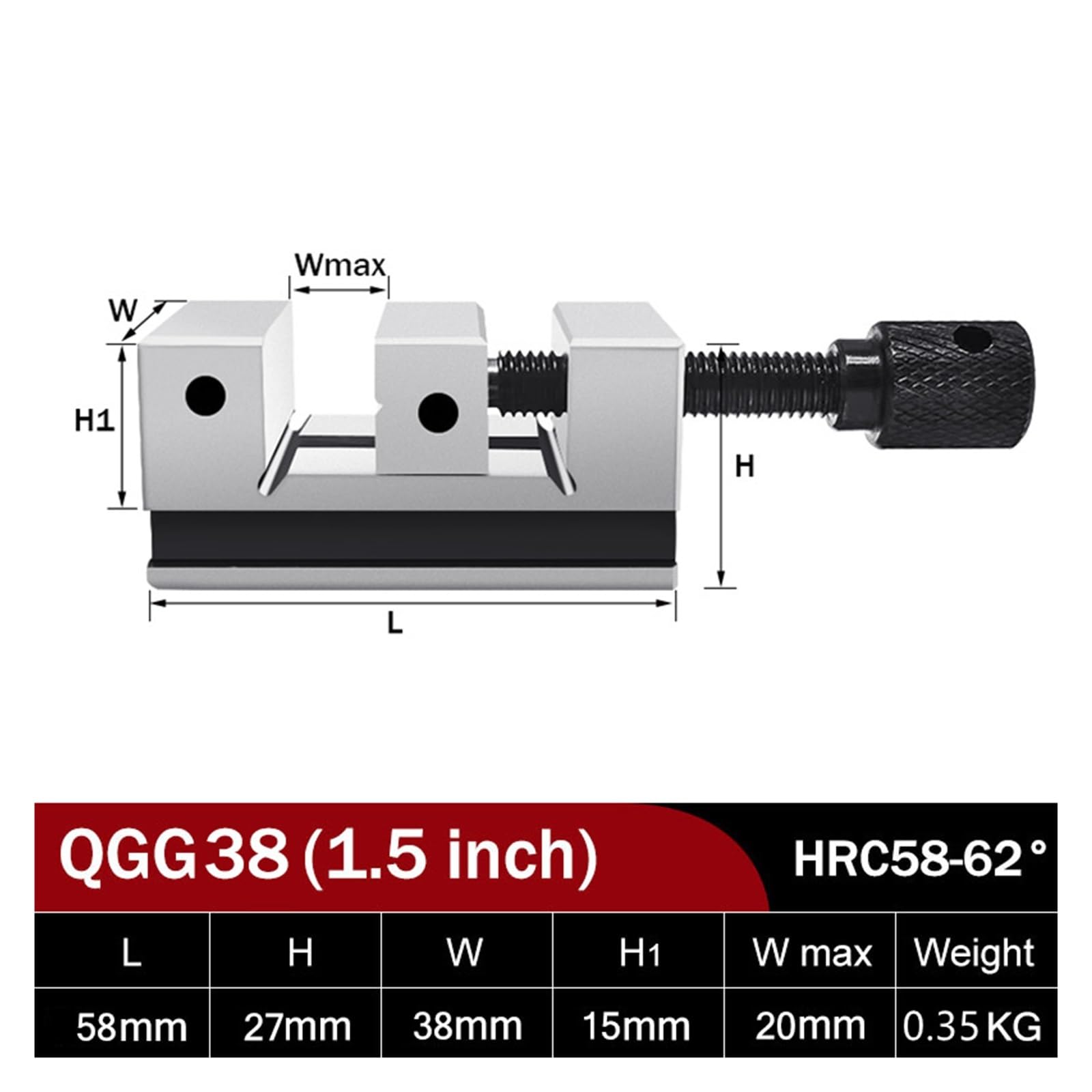 Amoladora Angular De Alta Precisión 1,3/1,5 Pulgadas Con Tenazas CNC For Rectificadora Superficies, Fresadora Y Abrazadera EDM(1.5inch)