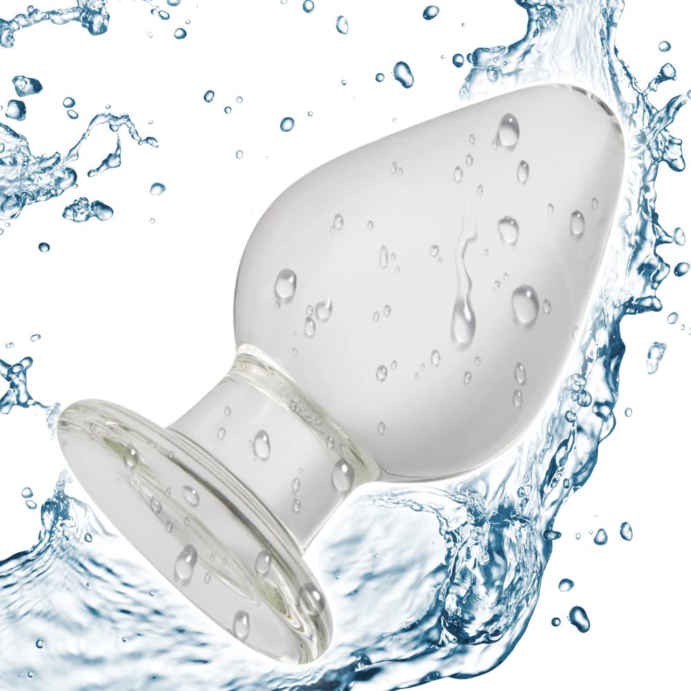 Roluck Plug Anal Dilatador Anal Cristal 10.5 * 6 CM Butt Plug de Vidrio Consolador Masaje de Próstata Juguetes Sexuales para Mujere Hombre Pareja