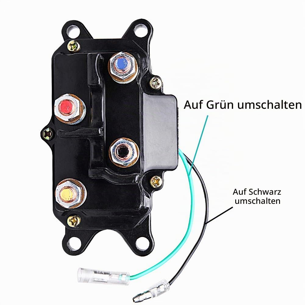12V 250A Seilwind Relais Magnetschalter Schwerlast-Relais für 2000lbs-5000lbs ATV, UTV, SUV