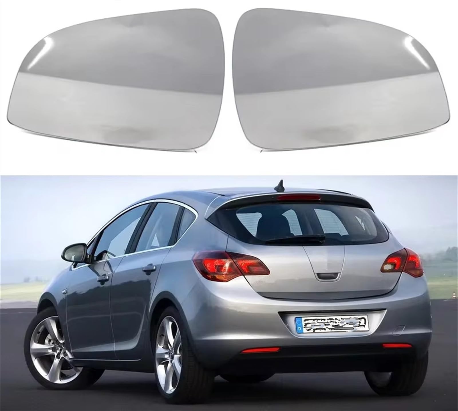 Kompatibel Mit Opel Für Astra H 2009 2010 2011 Autoaußenseitenrückspiegel Beheiztes Glas Seitenspiegelsglas(Left and Right)