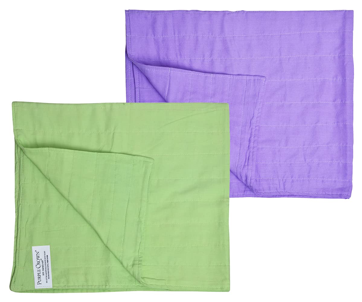 MK Handicraft(PurpleCrown),Pack of 6pieces Multicolor Pure Breathable Cotton and high Absorbent Cribsheet for Newborn Babies, Swaddler Cum Comforter for Infants.(Children: S, 65cmx50cm, Red) 3