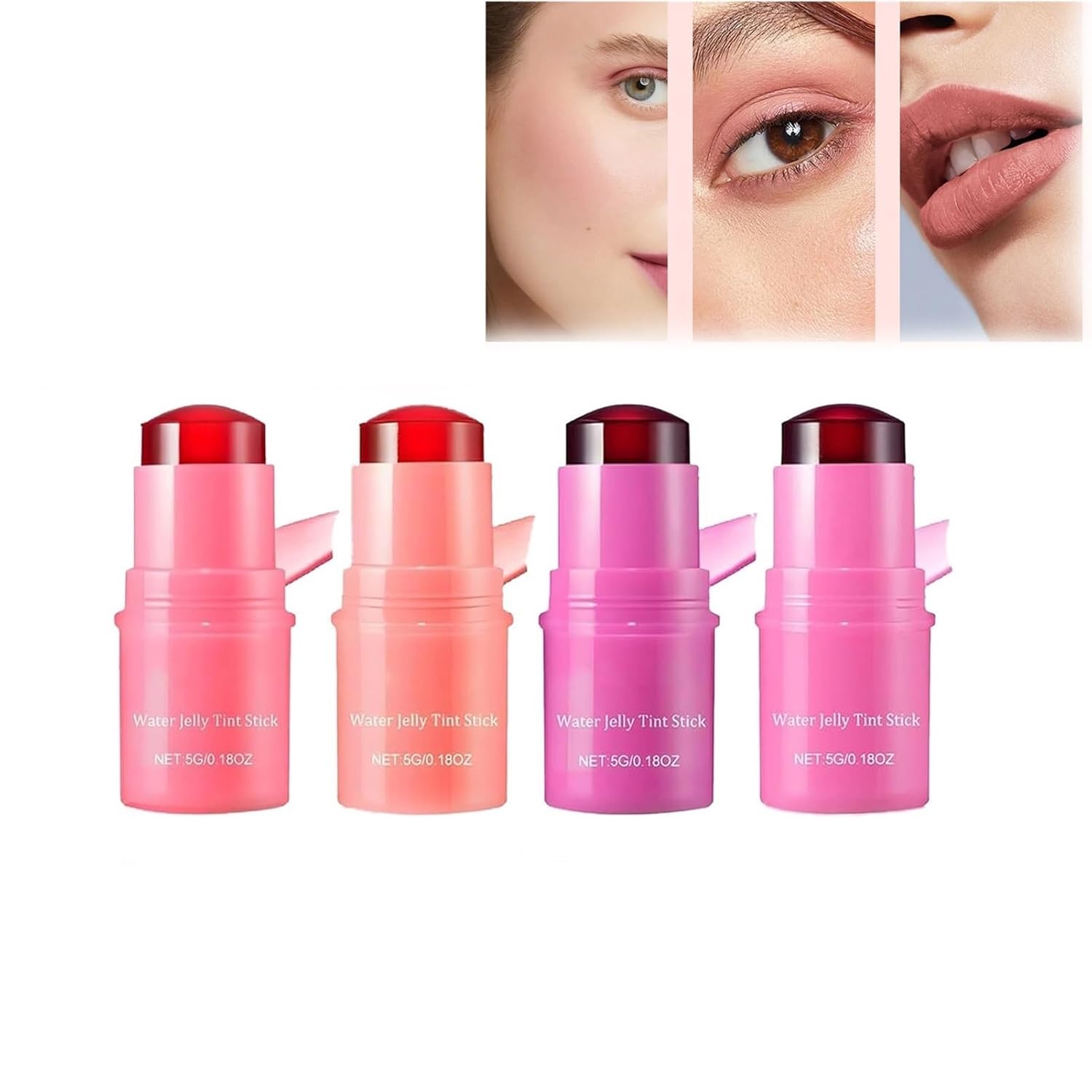 VaizA 4pcs Milk Jelly Blush, Makeup Lip Tint,Milk Jelly