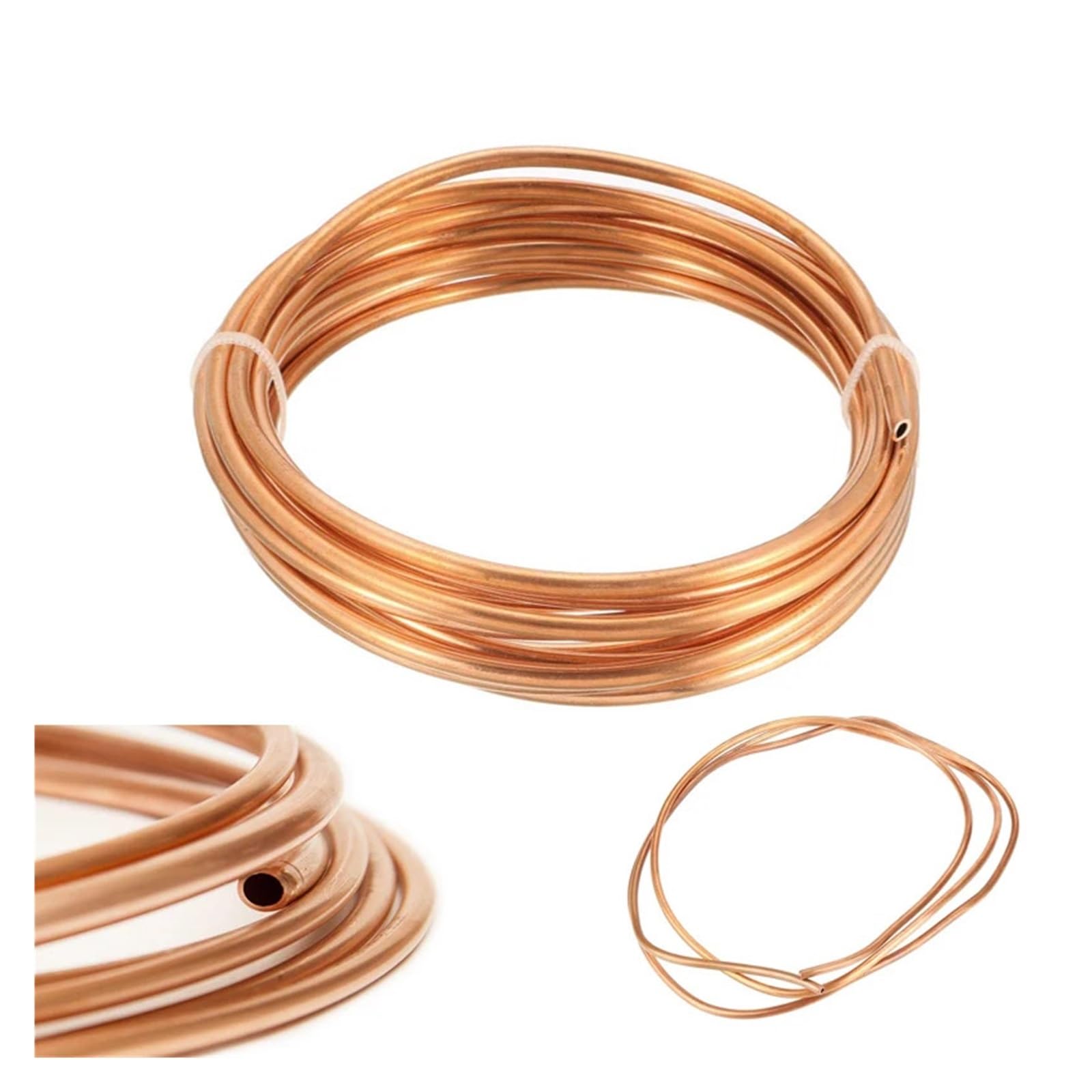 Alambre de cobre, Tubo de cobre blando Tianwandong 1 m, tubo bobina, diámetro exterior 2 a 8 mm, interior a 6, tubería alambre puro for aire acondicionado y refrigeración(12x9mm)