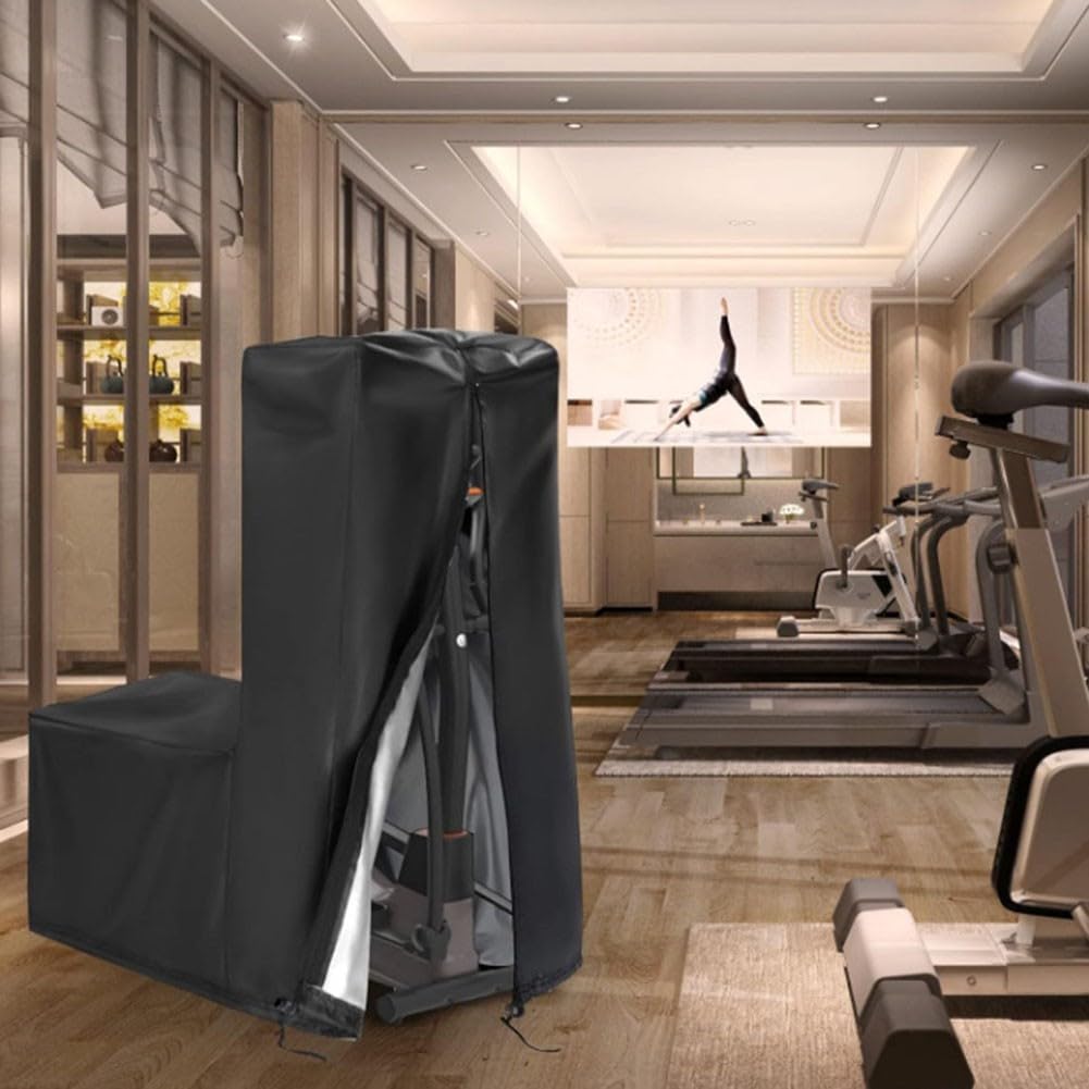Abdeckung für Heimtrainer 420D-Oxford-Stoff Elliptische Crosstrainer Abdeckungs Crosstrainer für Elliptische Fitnessgeräte Wasserdicht Staubdicht für Drinnen Draußen (grau, 140 x 64 x 165 cm)