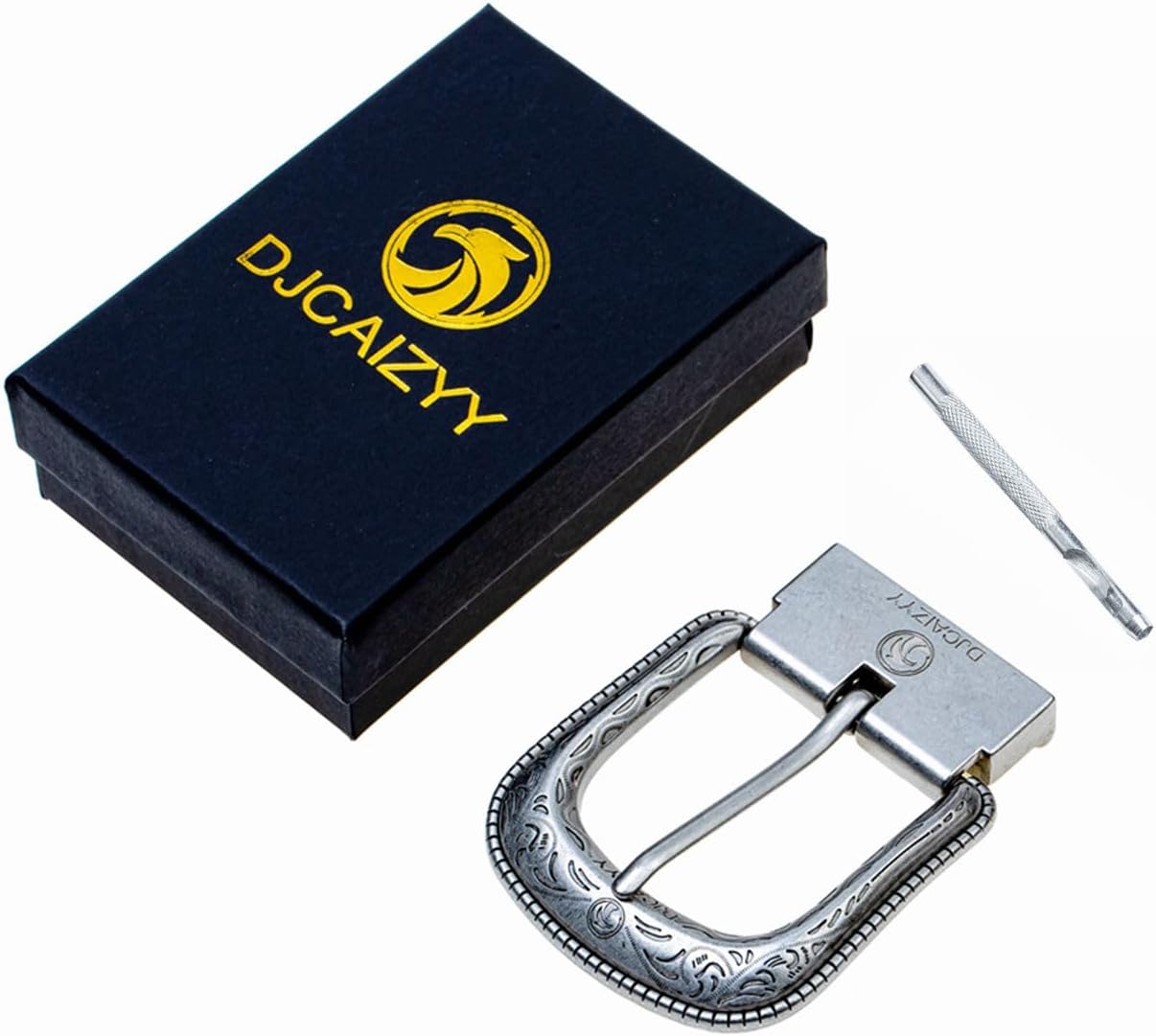 1.5”(40 mm) Belt Buckle Replacement Western Cowboy Single Prong Buckle Men's and Women's Vintage Silver - Image 7