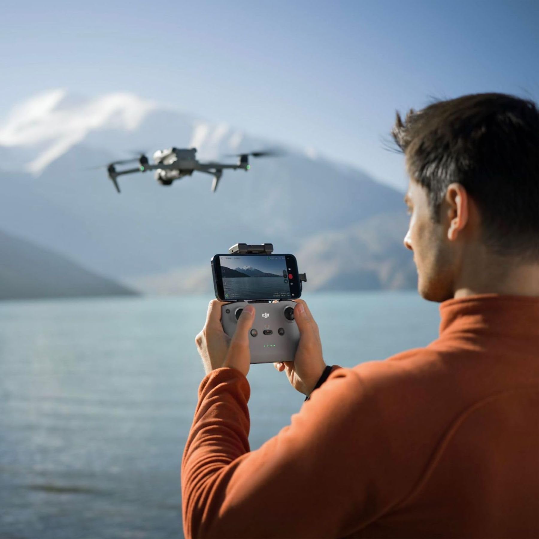 DJI Air 3S Fly More Combo (RC-N3), Drone with 1" CMOS Wide-Angle & Medium Tele Camera, 4K/60fps HDR Video, Nightscape Omnidirectional Obstacle Sensing & 3 Batteries for Extended Flight Time