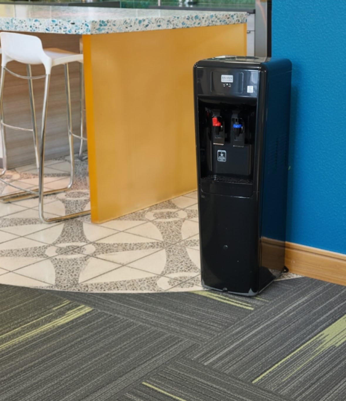 Aquverse Commercial Grade Bottleless Hot & Cold Water Cooler Dispenser with Filter, Stainless Black | NSF and UL/Energy Star Certified (A6500-K)