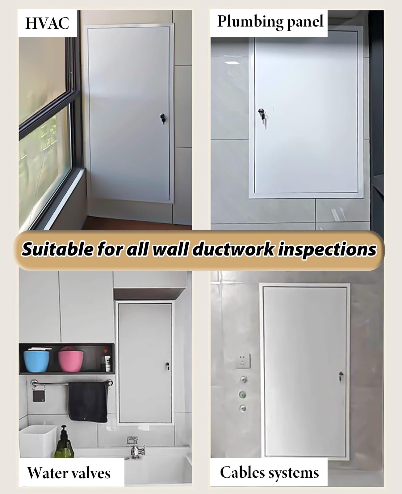 Aluminiowy panel dostępu Drzwi inspekcyjne na zawiasach, drzwi serwisowe HVAC na poddaszu/fabryce/hotelu(22x36in)