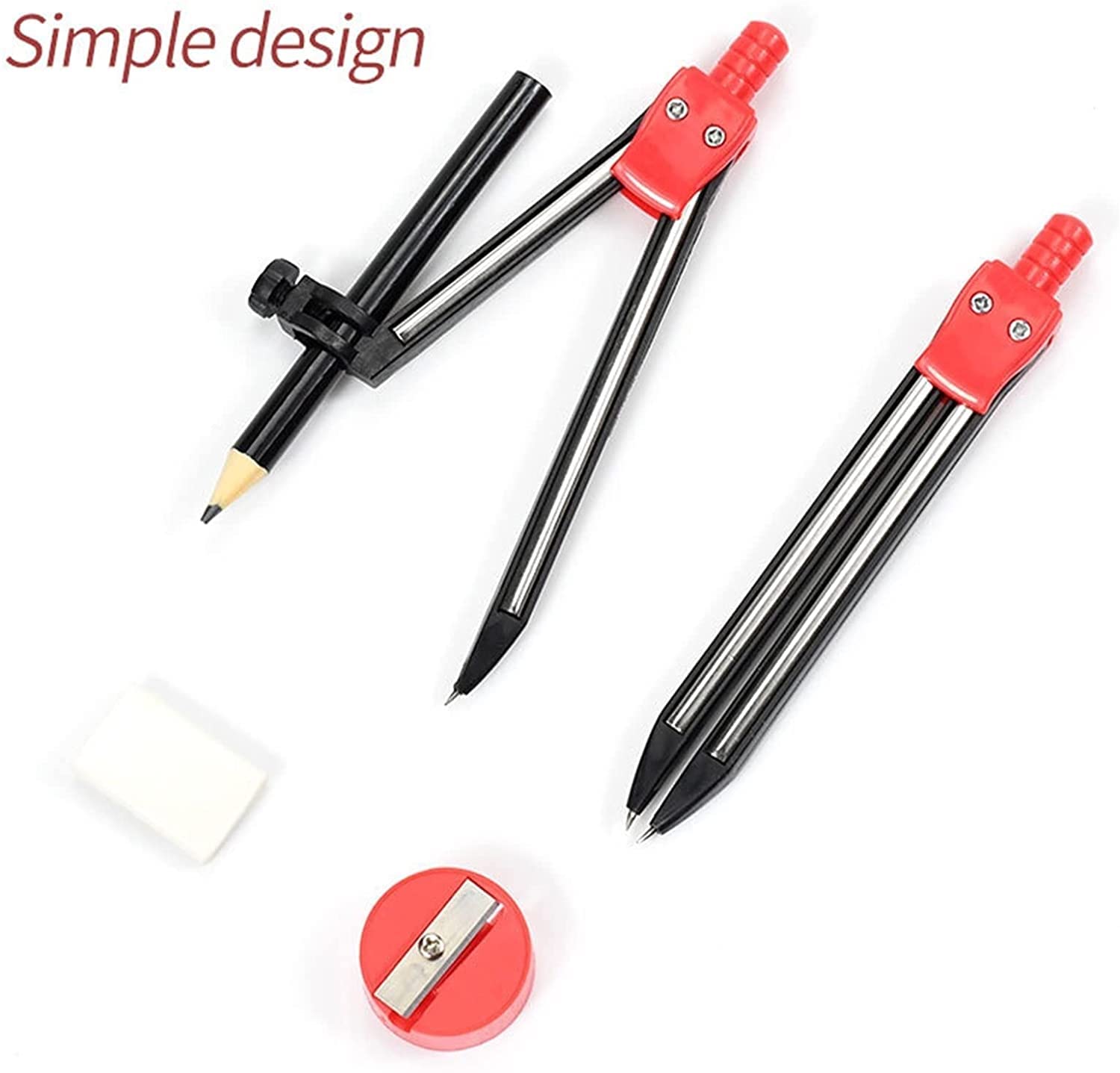 Set di bussole Bussola Professionale Goniometro di Precisione Portatile Disegno Triangolo Gomma Bussole Set Matematica Gomma Righello per Studenti Materiale Scolastico Set di Geometria (Color : B) (