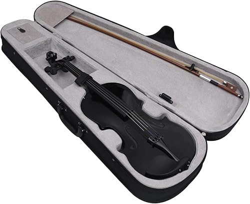 Miniatura 2 de Tidyard Juego de violín de tamaño completo 44 con caja de transporte, arco, mentonera y colofonia para principiantes, estudiantes, adultos, niños,