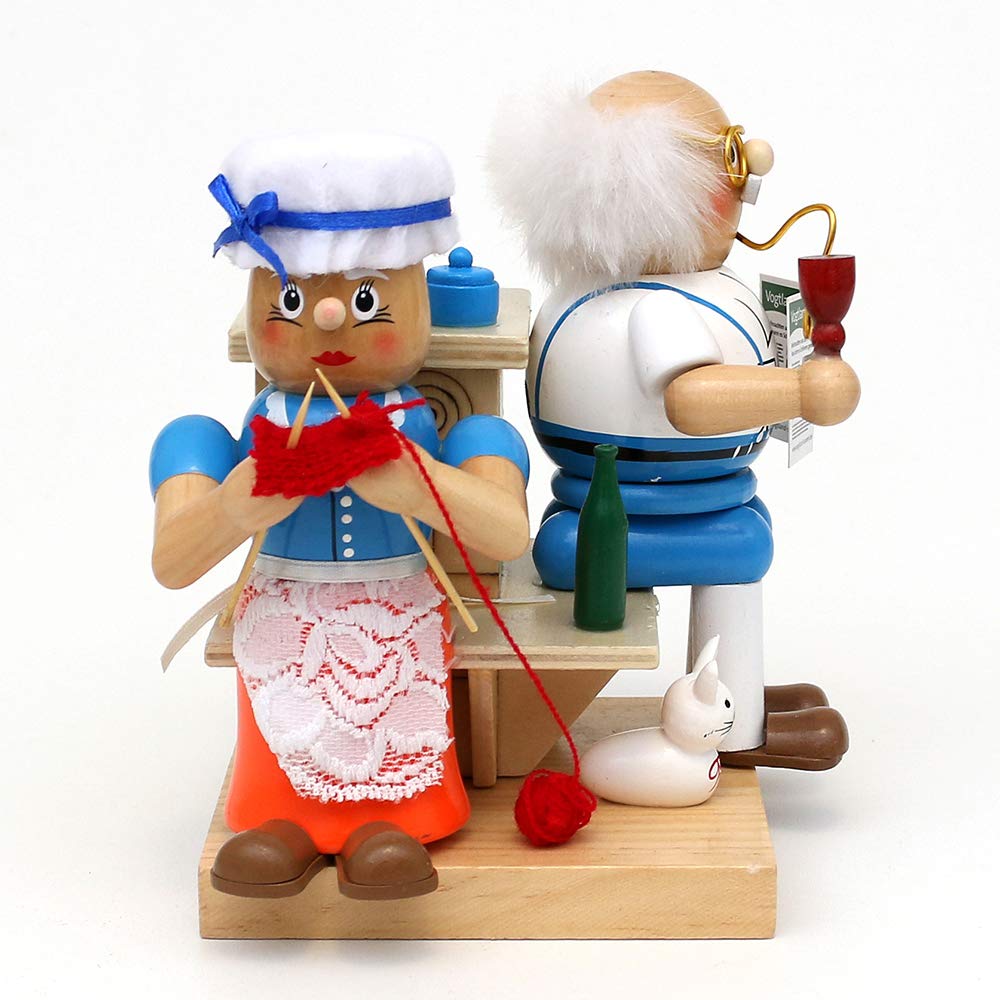 Wichtelstube-Kollektion Holz Räuchermännchen "Oma & Opa"