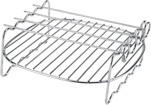 Grille de Cuisson pour Barbecue, Plateau Antiadhésif Double Couche Brochettes Ac
