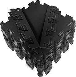 Kit 20 Tatames 50x50x10mm Economico (Preto)