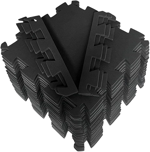 Kit 20 Tatames 50x50x10mm Economico (Preto)