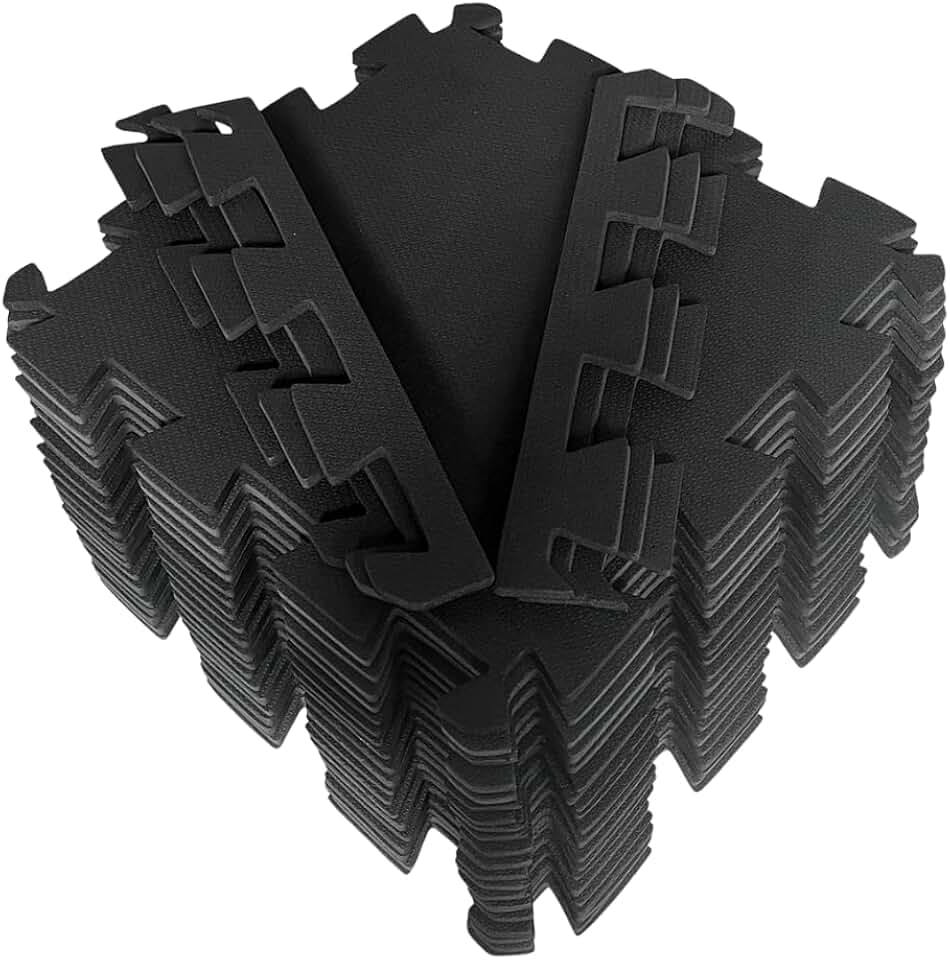 Kit 20 Tatames 50x50x10mm Economico (Preto)