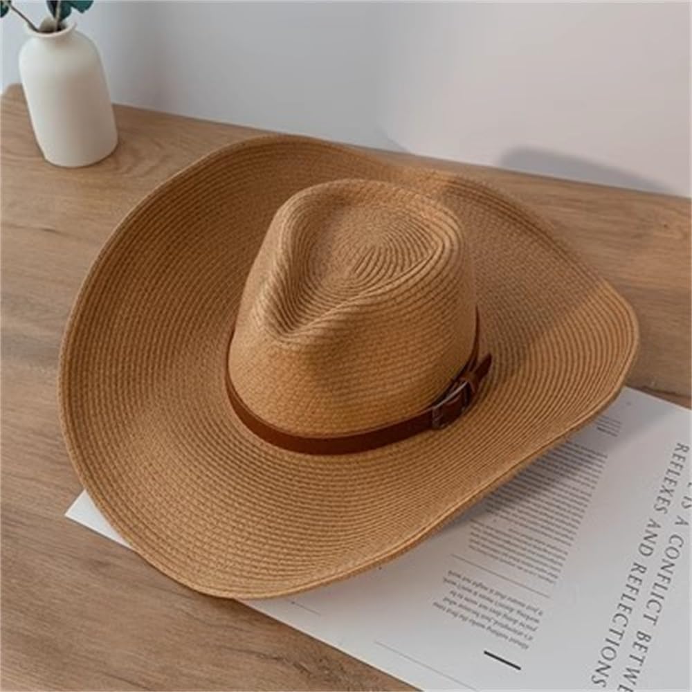 Cappello di Paglia Estivo da Uomo Cappello da Saluto al Sole Estivo da Uomo Cappello Estivo Casual in Paglia Traspirante(#1,M)