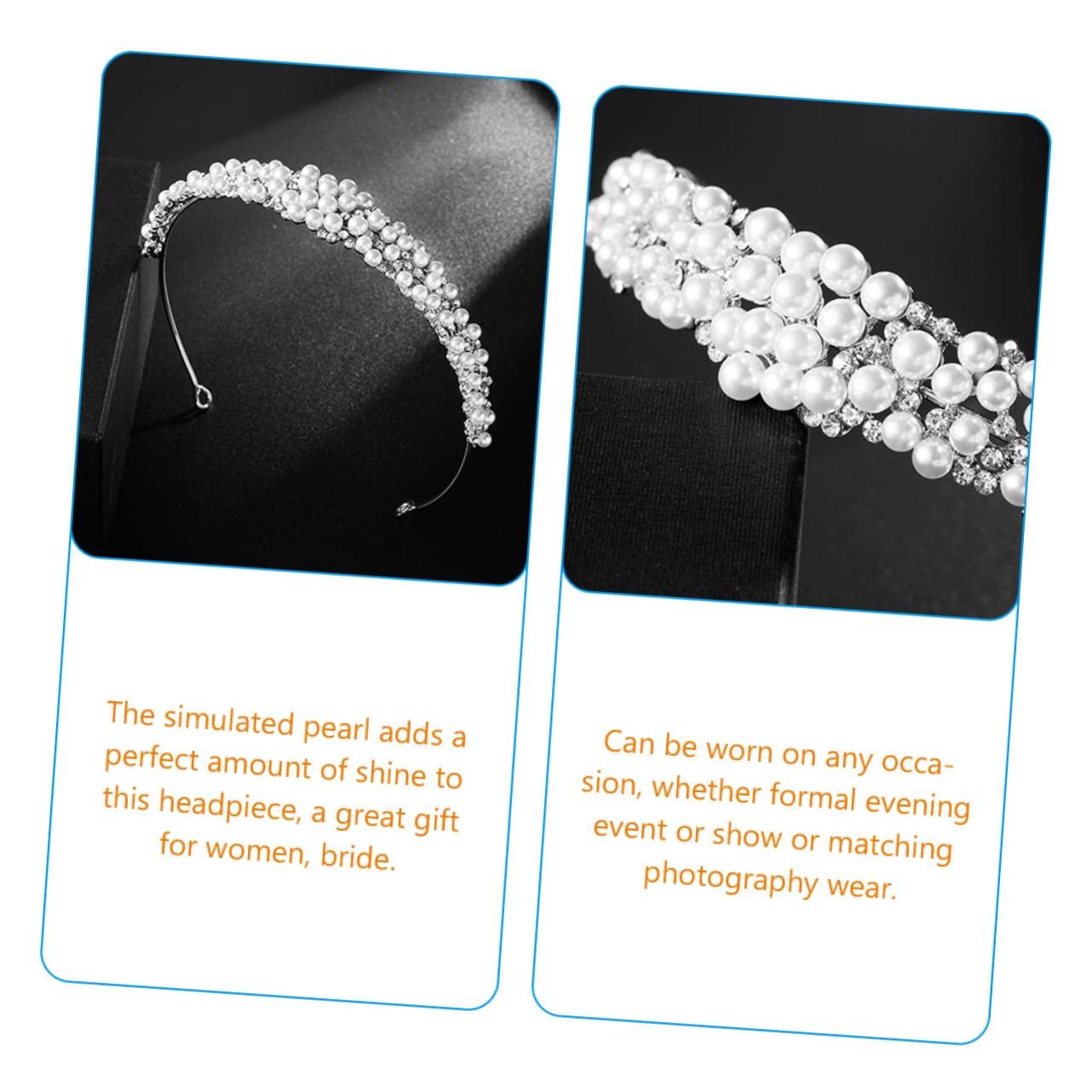 FRCOLOR 5 Piezas accesorio para el cabello diademas para mujeres joyas de color rosa para las mujeres tocados de novia tiaras de novia diademas de para tiara nupcial