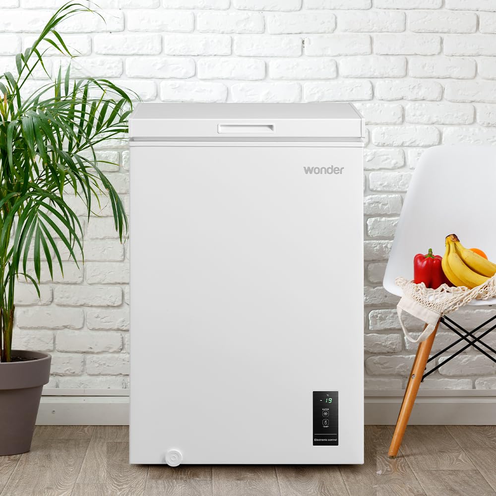 Wonder Congelador Horizontal Blanco WCH1001EDC. Capacidad 99 Litros, Dual Cooling, 1 Cesta, Bajo Nivel Sonoro, Eficiencia Energética Clase E