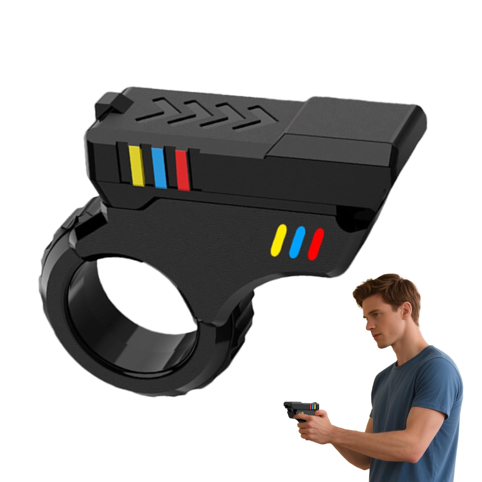 Fidget Slider Gun, 3D Printed Fidget Gun for Adults & Kids, Stress Relief Sensory Toy with 4 Play Modes
