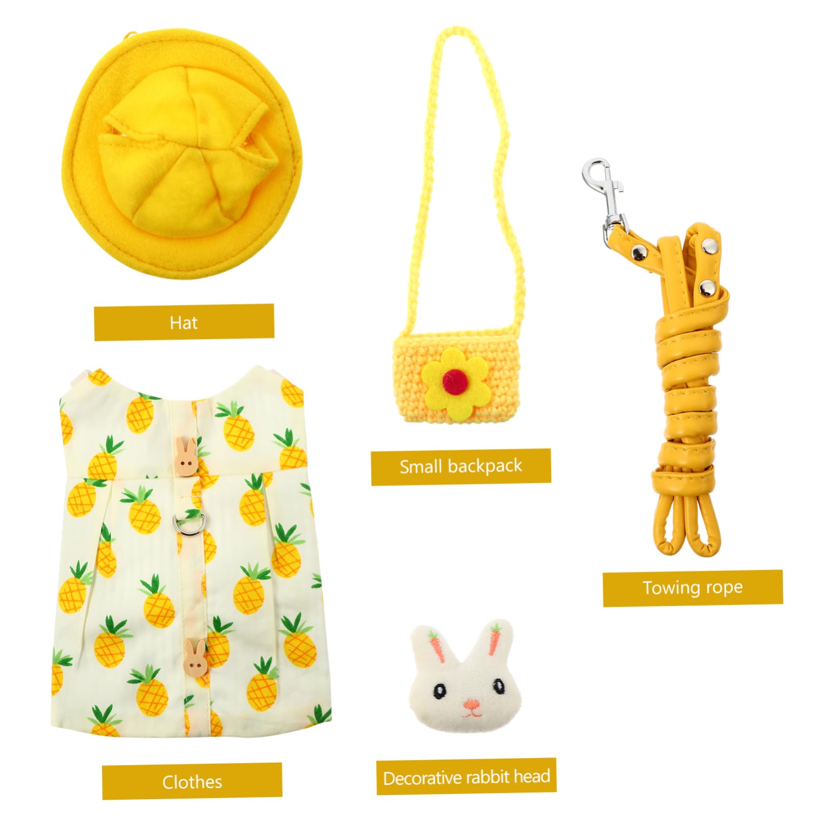 POPETPOP 3sätze Kaninchen Geschirr Mit Und Süßem Outfit Für Kleine Haustiere Warmer Und Dekoration Für Ausflüge Und Feiertage