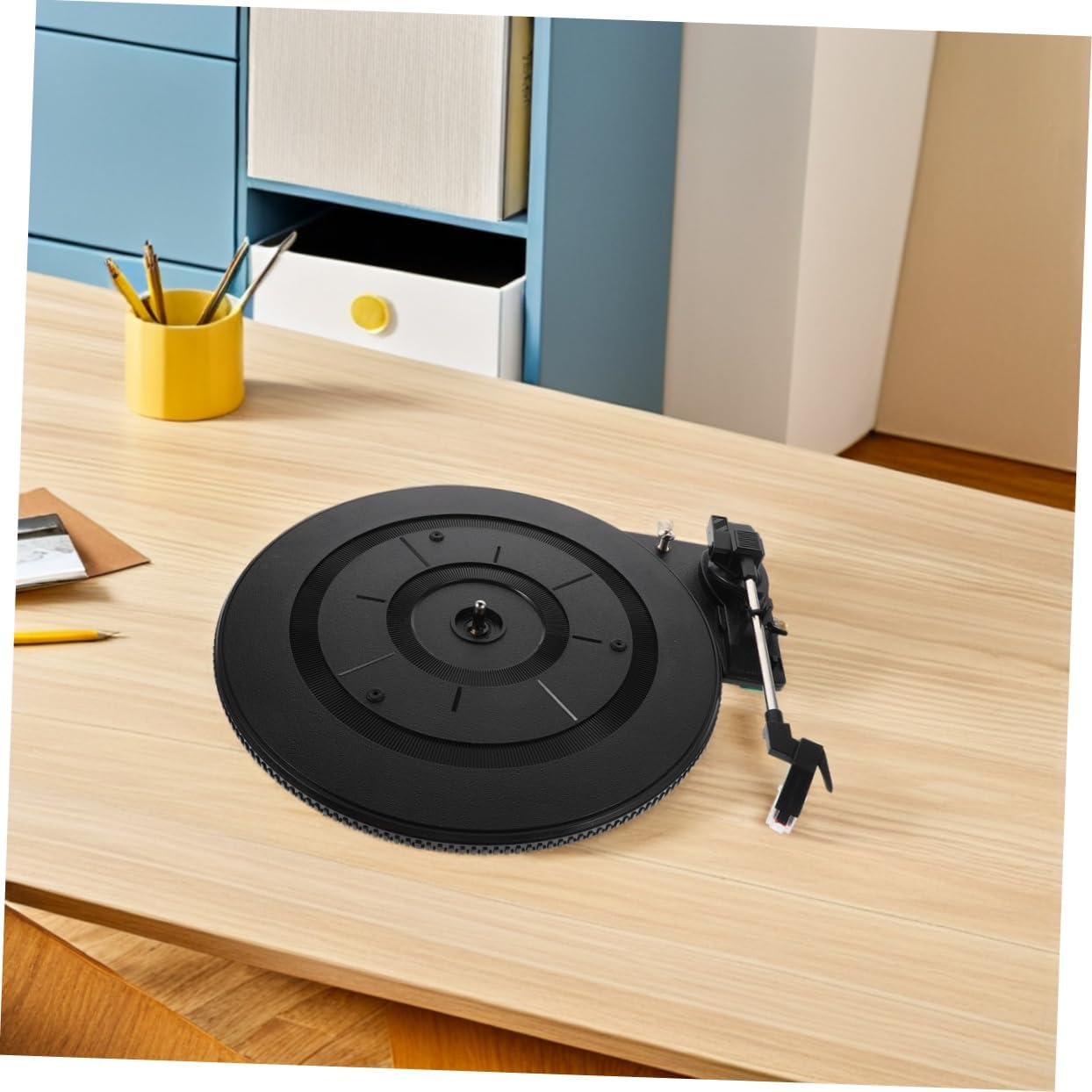 Retro Turntable Phonograph Player: Large Gramophone Movement Sound for Home Decor and Music Enthusiasts