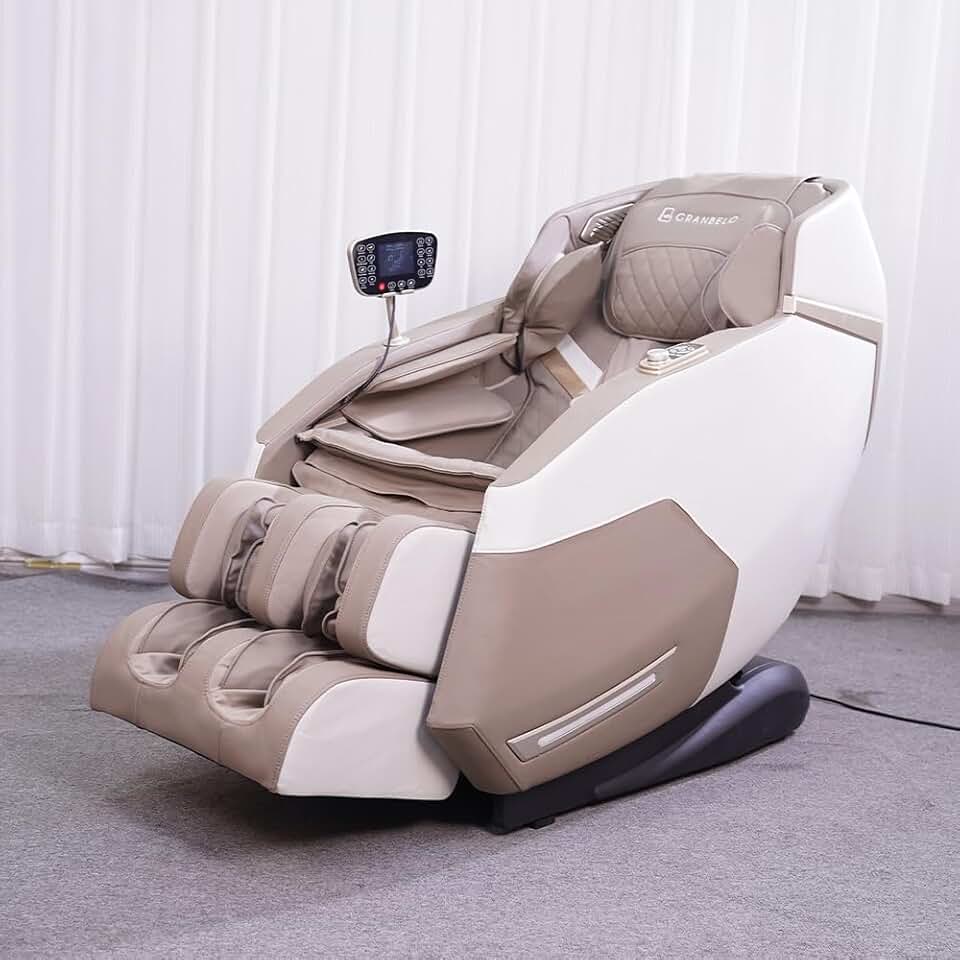 Poltrona de Massagem Elétrica 3D Marvin Reclinação Gravidade Zero Tela LCD PU Preto G94 - Gran Belo