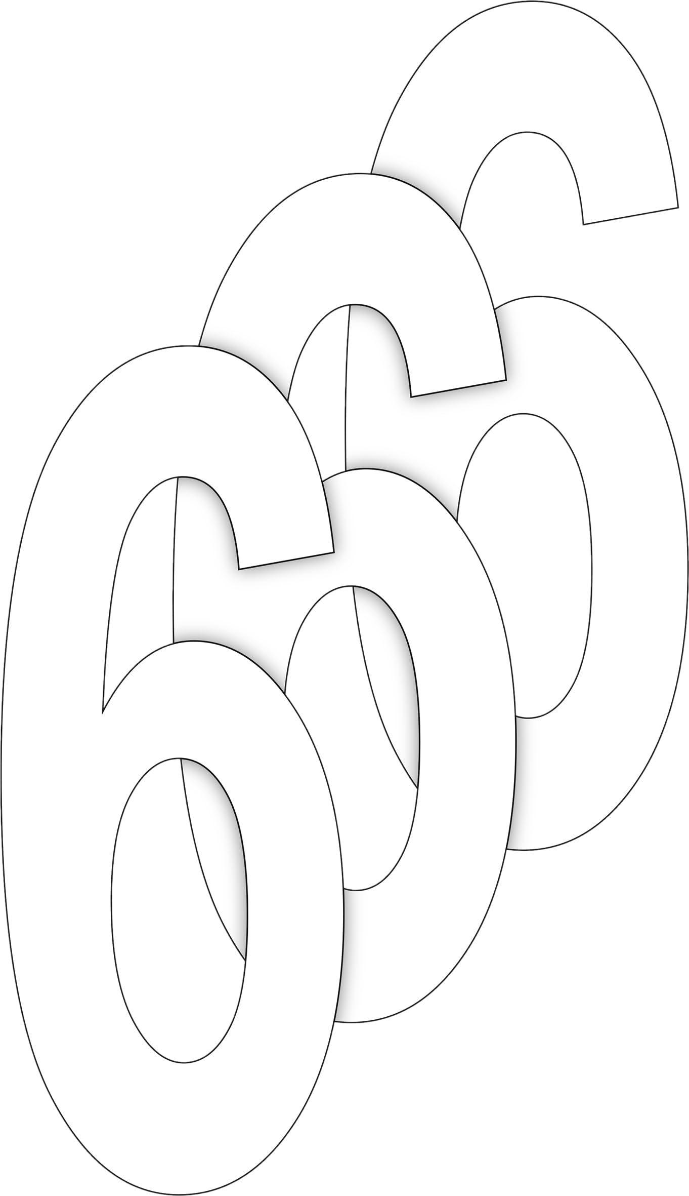 St Helens Home Garden Wheelie Bin Self Adhesive Waterproof Number Sticker Transfer Vinyl pack of 3 White (6)