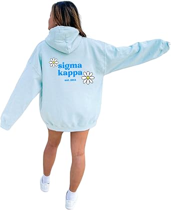 Sigma Kappa Blue Daisy Hoodie