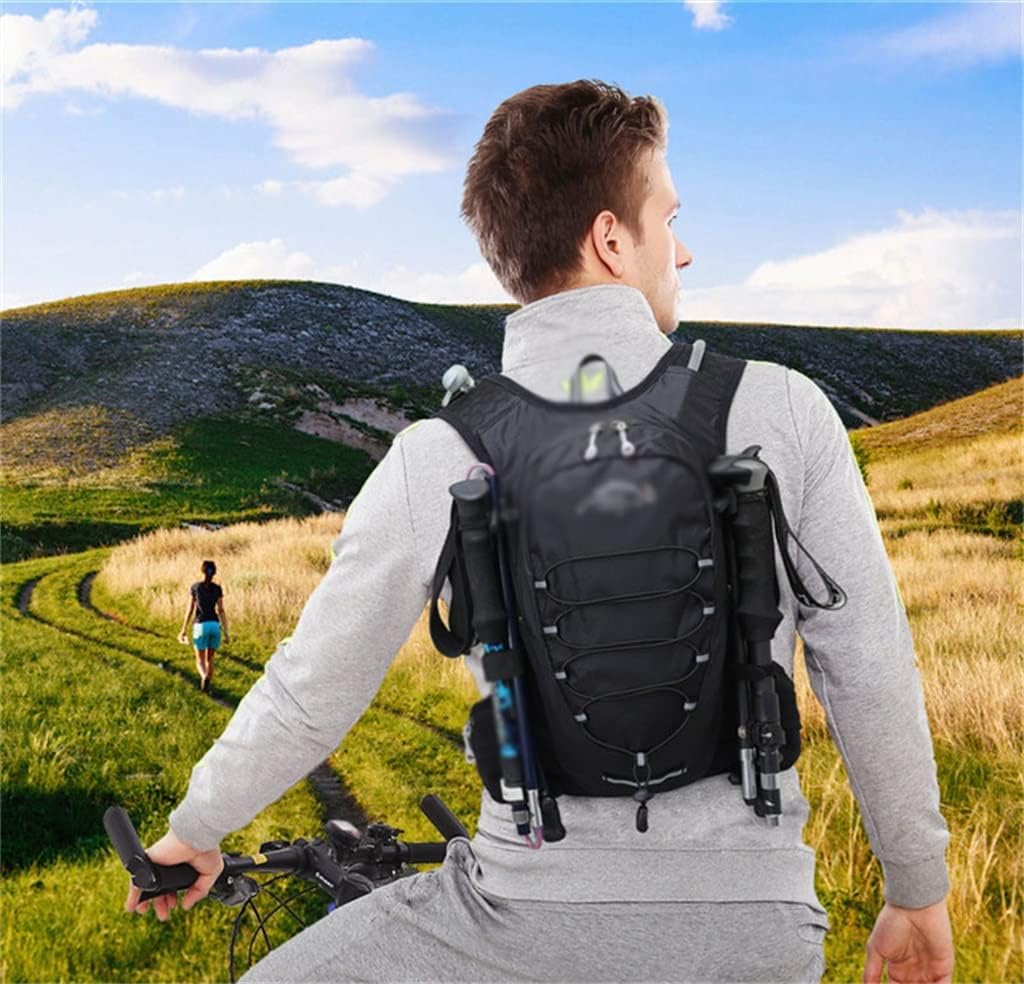 12L Light Bike Backpack Waterproof Hiking Cycling Bag Multi Pocket Fashion Outdoor Bag Breathable Bike Rucksack(C)