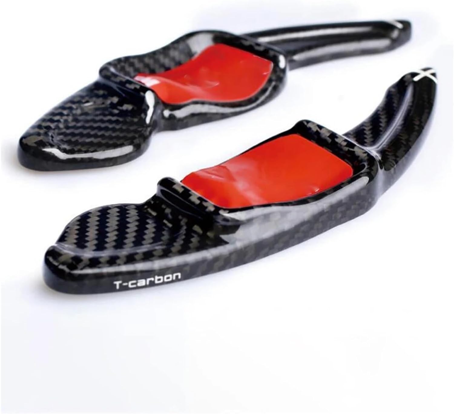 Car Steering Wheel Shift Paddle Carbon Fiber Fit for CC Fit for Tiguan Fit for Touareg Fit for Golf 6 Auto Accessories(Black)