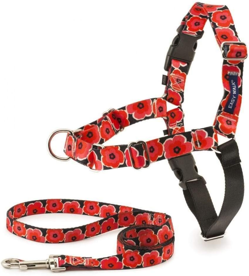 EWH-C-HC-S-POP Easy Walk Chic Harness, Small, Poppies