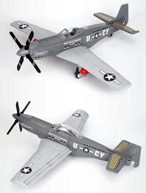 Foto 3 de 6 de Avión Caza P-51 Mustang. Maqueta para Armar con Bloques de Construcción