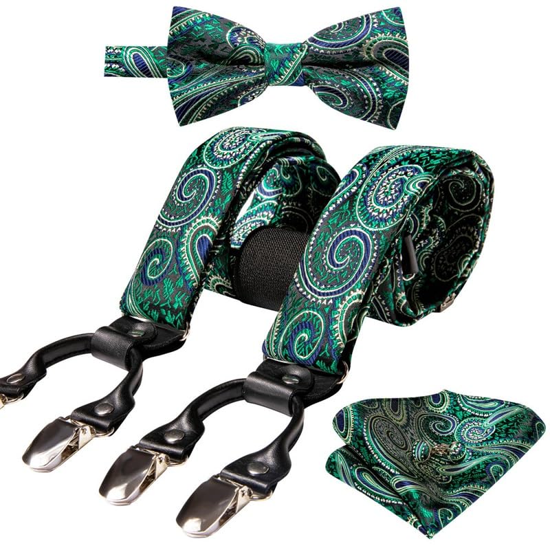 Set de Tirantes y Corbatín Paisley para Hombre miniatura 2