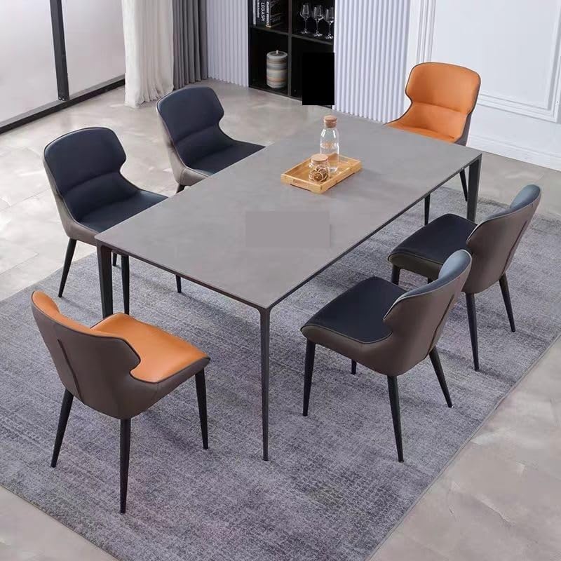 Comfortable Desk Chair Modern Dining Chair Home Light Luxury Iron Back Chair Dining Table Chair Furniture Chair Home Office Desk Chairs
