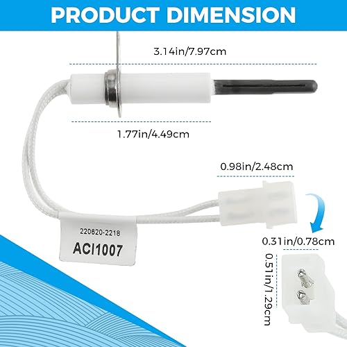 Miniatura 2 de Mgoodoo Encendedor de calefacción de superficie caliente de nitruro de silicio, repuesto de encendedor de barra caliente de 120 V para encendedores