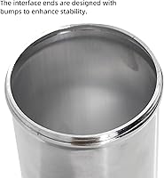 Vista 3 de Universal OD 2.75 "(70mm) Adaptador de tubería de entrada de aluminio 3 "(76 mm) de longitud T-6061 Conector de tubería de tubería de tubería