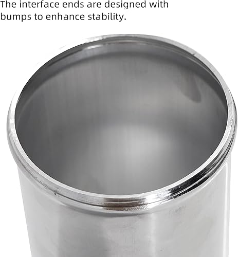 Miniatura 3 de ETL INDUSTRIES Adaptador de tubería de admisión de aluminio universal OD 3.5"(89mm) 3"(76mm) de longitud T-6061 Tubo conector de unión para tubería