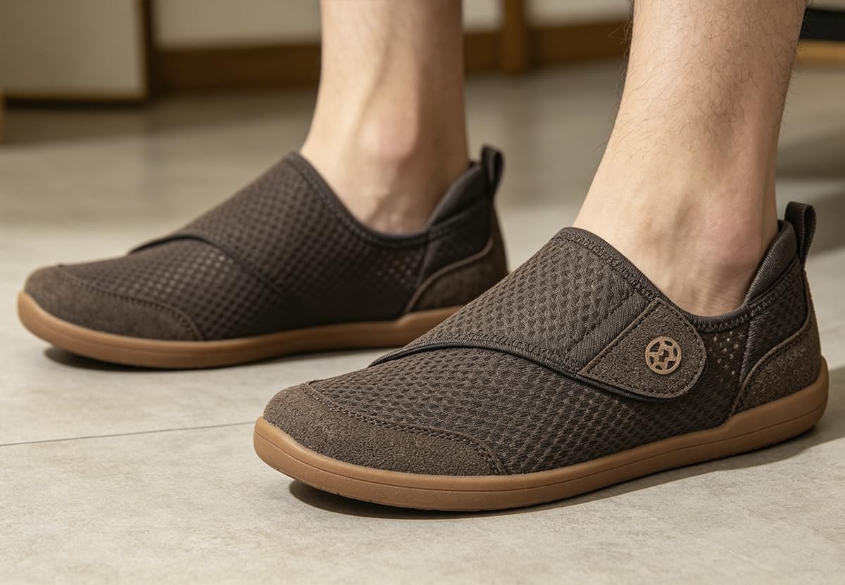 Zapatos Diabeticos para Mujer Hombre Extra Anchas Transpirables Ligero Antideslizante Ajustable Cómodo ortopédicos Zapatillas para Caminar Calzado Edema Artritis Ancianos Persona Mayor