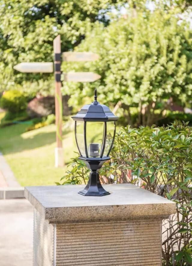 Waterproof Outdoor Gate Light for Home & Garden (Bulbnot Incl.) (Pack of 1)(K12 Black) 1