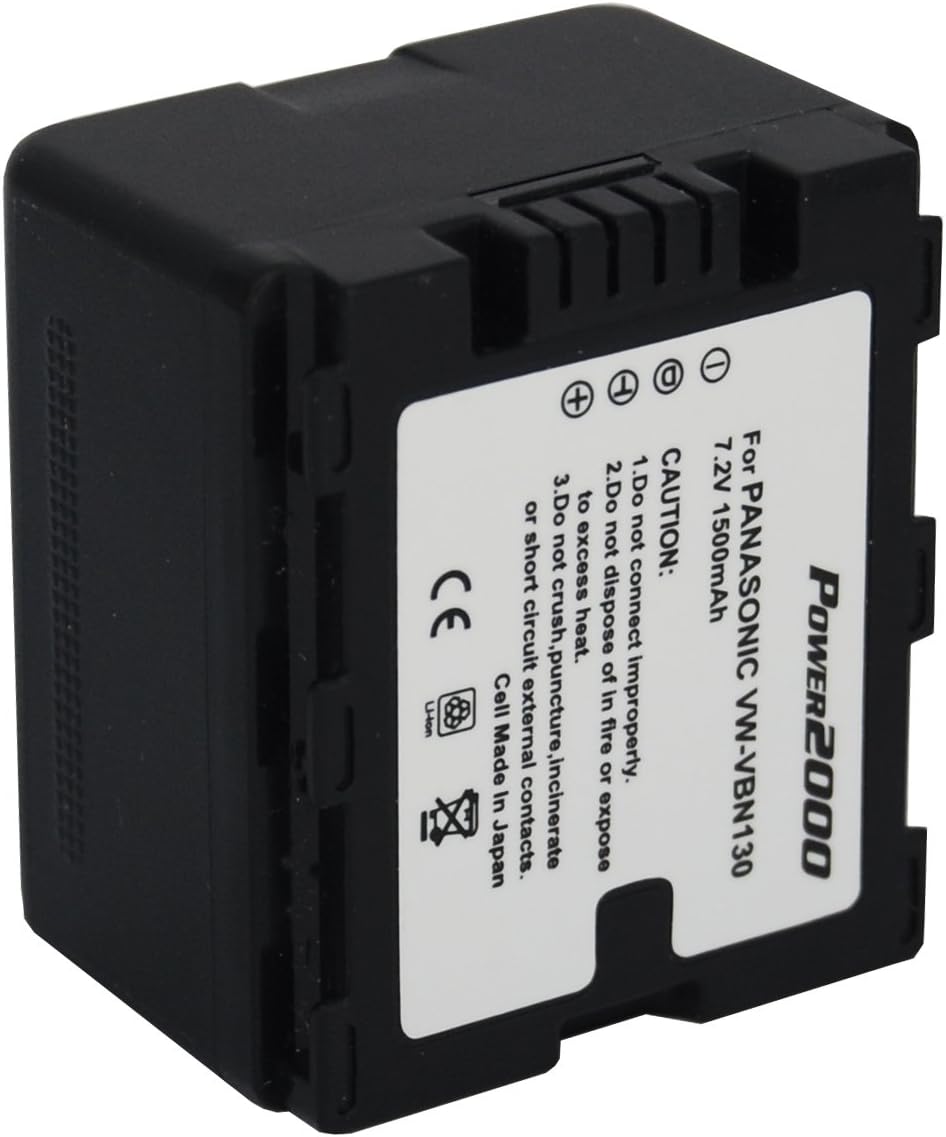 Power 2000 Camcorder Battery, Compatible with Panasonic HDC
