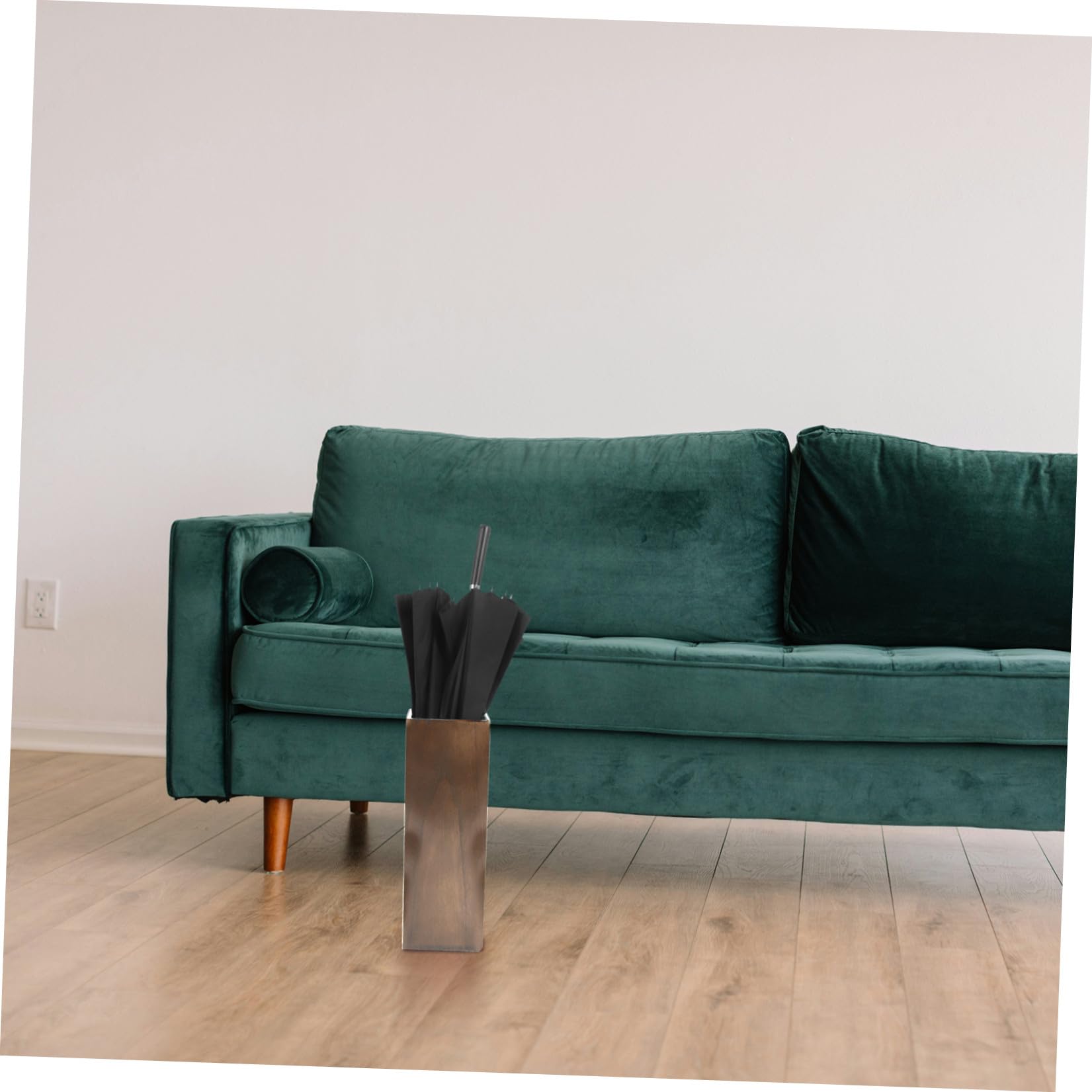 Umbrella Stand For Entryway, Floor Umbrella Holder in Legno Massello, 17,5x17,5x50 Cm, Organizer Salvaspazio per Ingresso Casa e Hotel