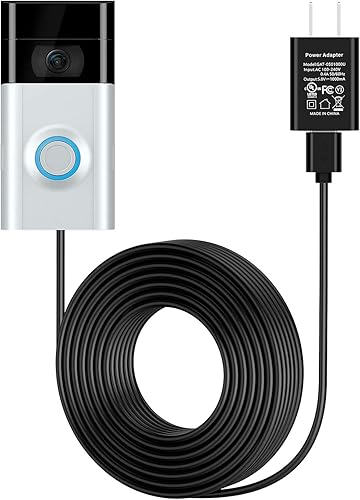 Ayotu Adaptador de fuente de alimentación para timbre de video (versión 2020), cable de carga continua de la cámara del timbre sin necesidad de