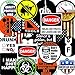 19-Pack Hard Hat, Tool Box Stickers | 100% Vinyl | Proudly MADE IN USA! Funny decals for Construction, Electrician, Union, Oilfield, Military, Fire Crew, Mechanics | Display your American Flag!