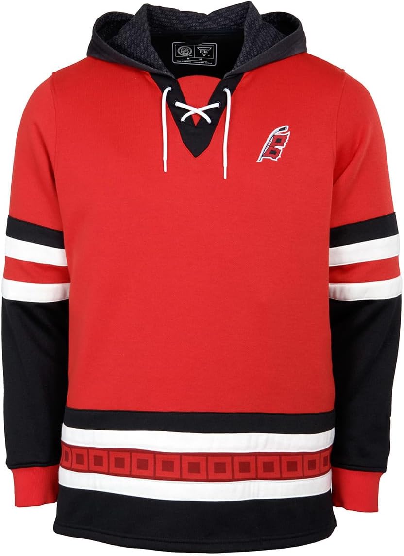 NHL Unisex-Adult Lace-Up Hoodie, Unisex Hockey Sweatshirt, NHL Officially Licensed Gear, Recycled Fabrics