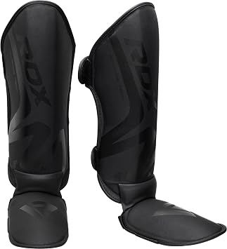 RDX Muay Thai Shin Guards for Men and Women Non-Slip Fit, Full-Contact Protection Adult Shin Pads, MMA, Kickboxing, Sparring, Taekwondo, Shin Protectors Muay Thai, Martial Arts