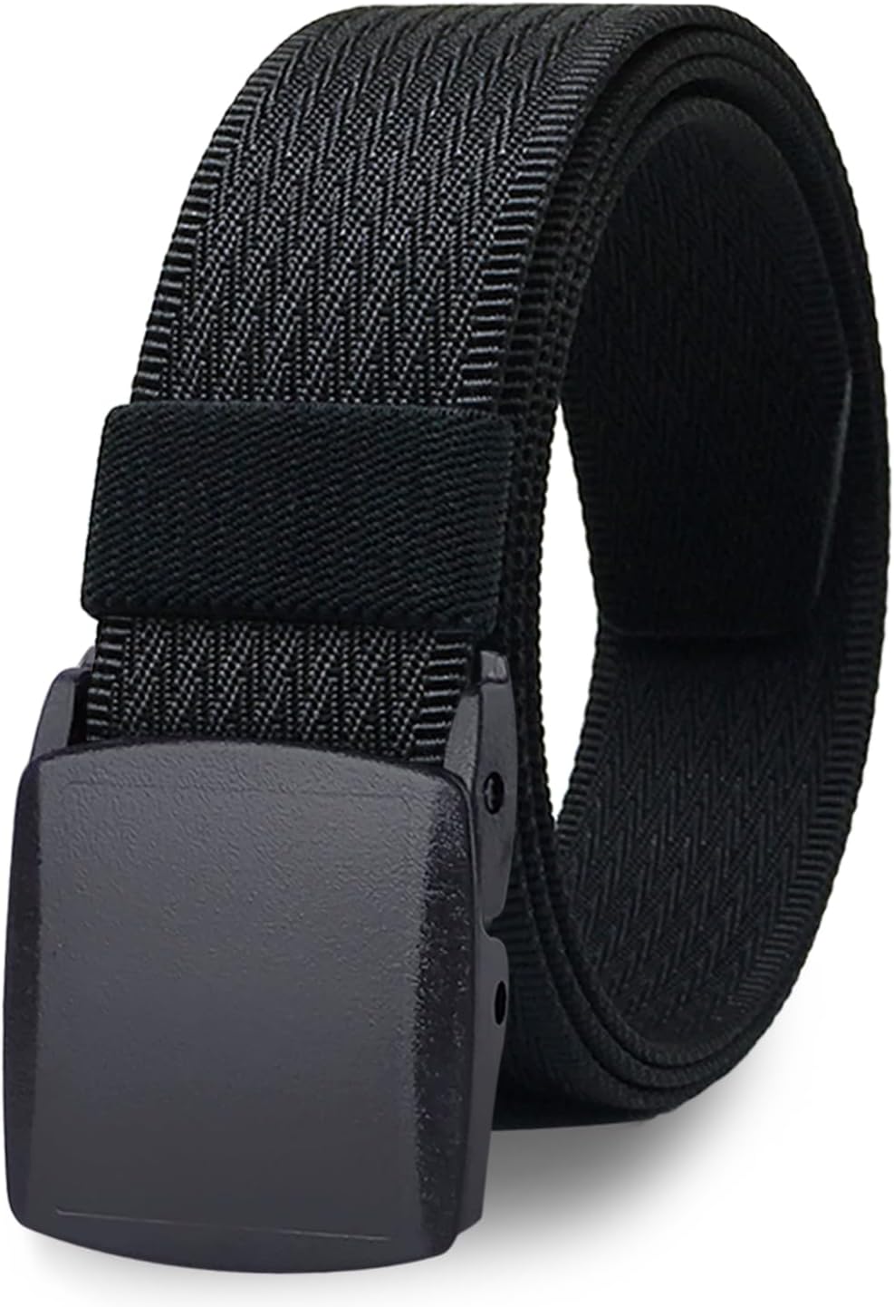 WYuZe Men's Military Tactical Web Belt, Casual Nylon Webbing with No Metal Buckle