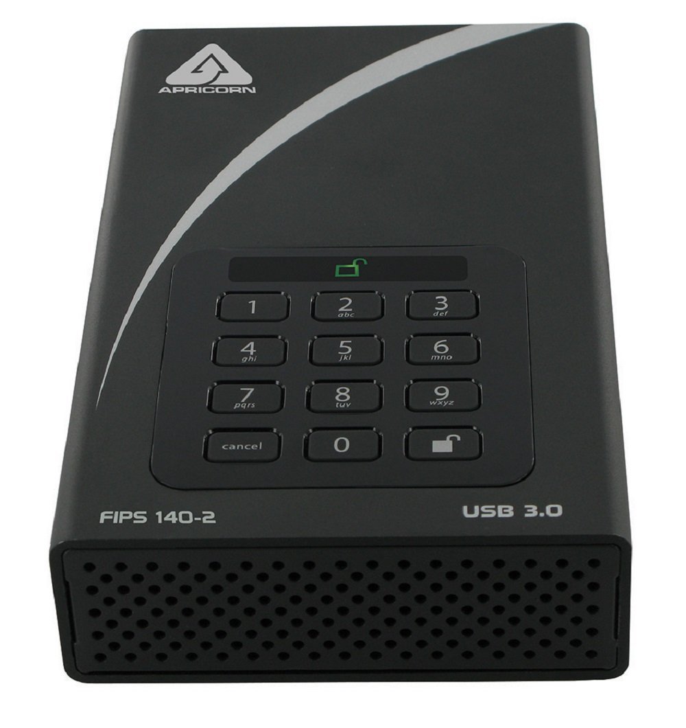 Apricorn6TB Aegis Desktop Padlock FIPS 140-2 Validated 256-Bit Encrypted Hard Drive (ADT-3PL256F-6000)