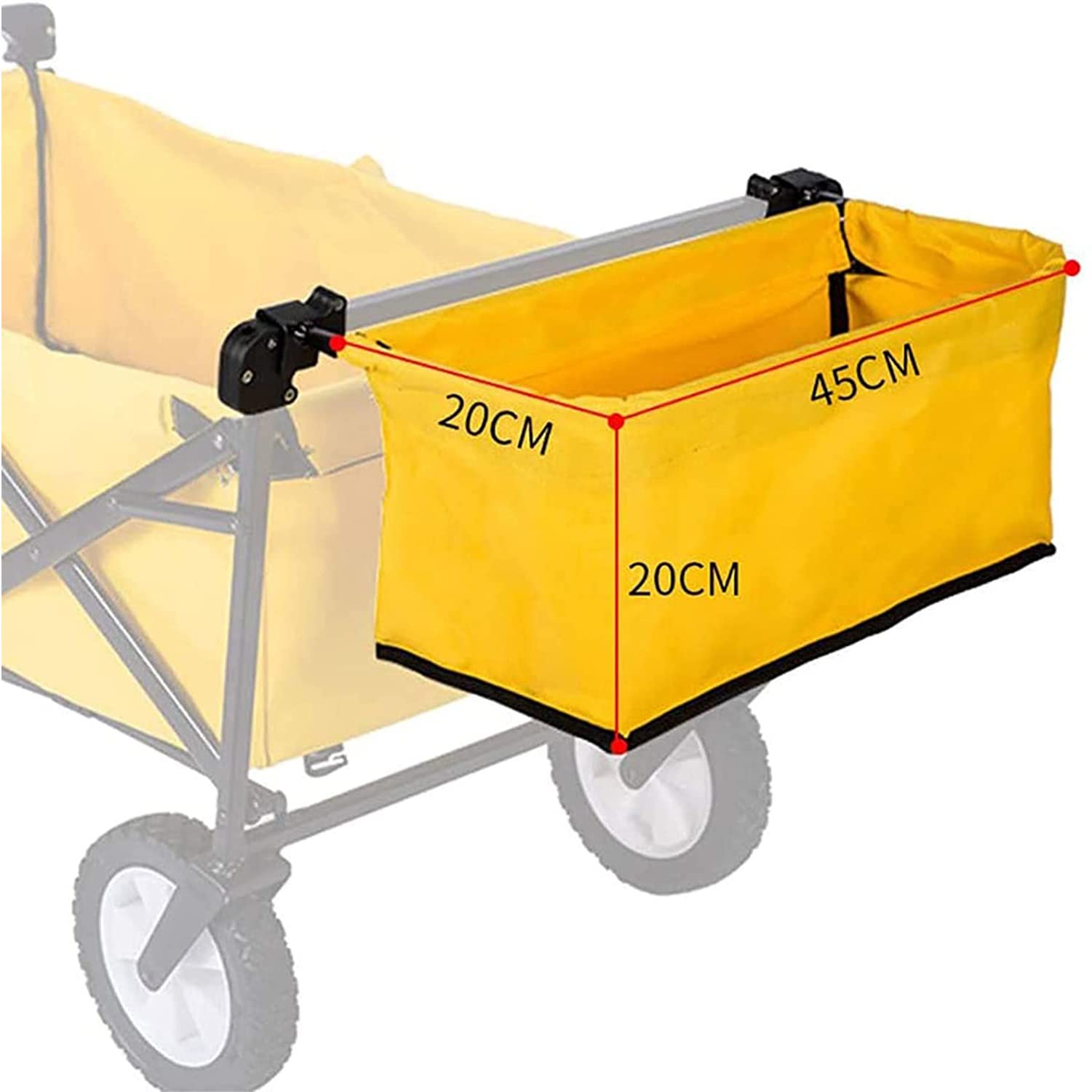 Składana torba na wózek ze zdejmowaną kieszenią 600D Oxford Storage Organizer do zakupów spożywczych Camping Travel Lightweight Portable Trolley Accessories Łatwa instalacja